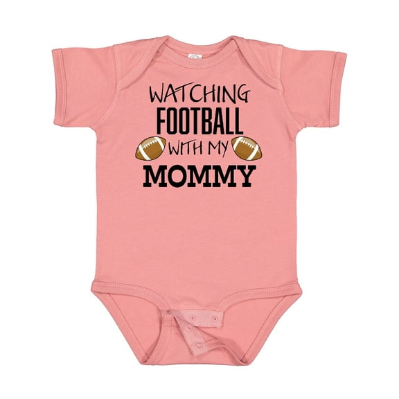 Inktastic Watching Football with My Mommy Boys or Girls Baby Bodysuit