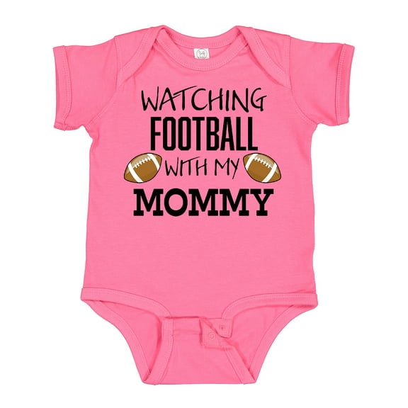 Inktastic Watching Football with My Mommy Boys or Girls Baby Bodysuit