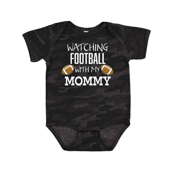 Inktastic Watching Football with My Mommy Boys or Girls Baby Bodysuit