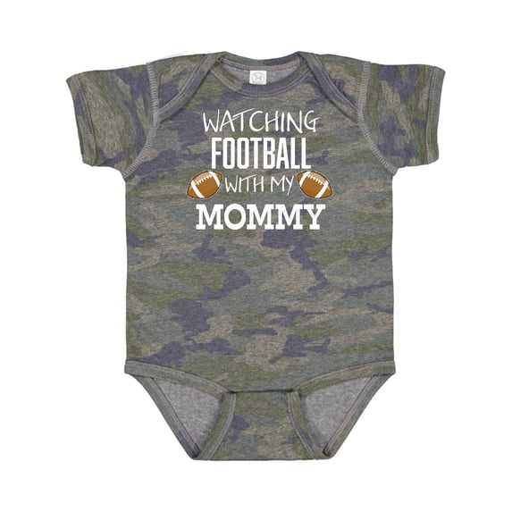 Inktastic Watching Football with My Mommy Boys or Girls Baby Bodysuit