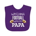 thumbnail image 1 of Inktastic Watching Football with My Papa Boys or Girls Baby Bib, 1 of 4