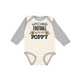 thumbnail image 1 of Inktastic Watching Football with My Poppy Boys or Girls Long Sleeve Baby Bodysuit, 1 of 5