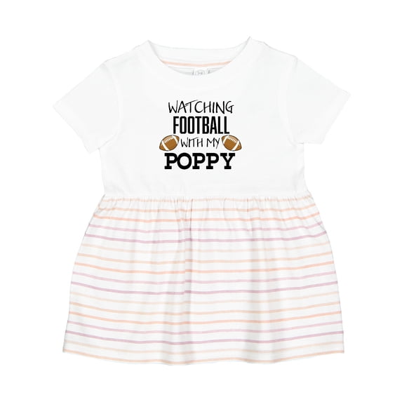 Inktastic Watching Football with My Poppy Girls Baby Dress