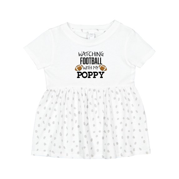 Inktastic Watching Football with My Poppy Girls Baby Dress