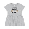 thumbnail image 1 of Inktastic Watching Football with My Poppy Girls Baby Dress, 1 of 5