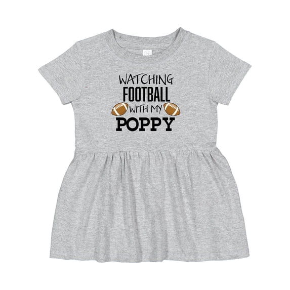Inktastic Watching Football with My Poppy Girls Baby Dress