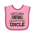 thumbnail image 1 of Inktastic Watching Football with My Uncle Boys or Girls Baby Bib, 1 of 4