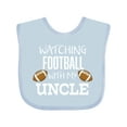 thumbnail image 1 of Inktastic Watching Football with My Uncle Boys or Girls Baby Bib, 1 of 4