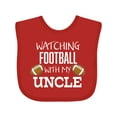 thumbnail image 1 of Inktastic Watching Football with My Uncle Boys or Girls Baby Bib, 1 of 4
