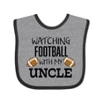 thumbnail image 1 of Inktastic Watching Football with My Uncle Boys or Girls Baby Bib, 1 of 4