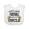 thumbnail image 1 of Inktastic Watching Football with My Uncle Boys or Girls Baby Bib, 1 of 4
