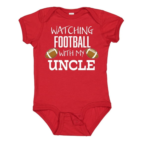 Inktastic Watching Football with My Uncle Boys or Girls Baby Bodysuit