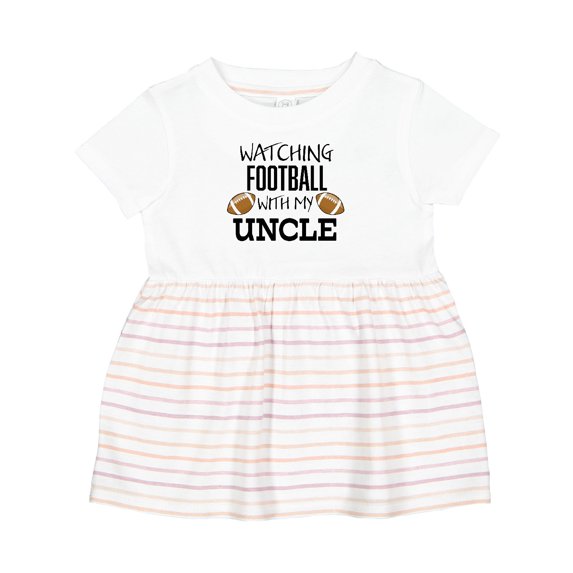 Inktastic Watching Football with My Uncle Girls Baby Dress