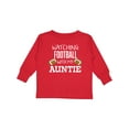 thumbnail image 1 of Inktastic Watching Football with my Auntie Boys or Girls Long Sleeve Toddler T-Shirt, 1 of 5
