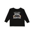 thumbnail image 1 of Inktastic Watching Football with my Auntie Boys or Girls Long Sleeve Toddler T-Shirt, 1 of 5