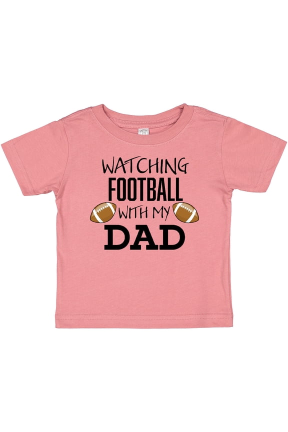 Watching Football with my Dad Boys or Girls Baby T-Shirt