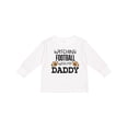 thumbnail image 1 of Inktastic Watching Football with my Daddy Boys or Girls Long Sleeve Toddler T-Shirt, 1 of 5