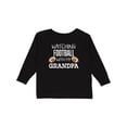 thumbnail image 1 of Inktastic Watching Football with my Grandpa Boys or Girls Long Sleeve Toddler T-Shirt, 1 of 5