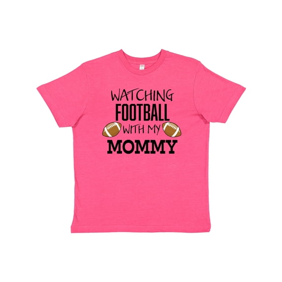 Inktastic Watching Football with my Mommy Youth T-Shirt