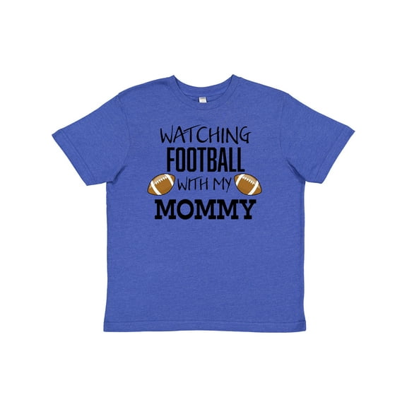 Inktastic Watching Football with my Mommy Youth T-Shirt