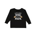 thumbnail image 1 of Inktastic Watching Football with my Papa Boys or Girls Long Sleeve Toddler T-Shirt, 1 of 5