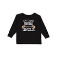 thumbnail image 1 of Inktastic Watching Football with my Uncle Boys or Girls Long Sleeve Toddler T-Shirt, 1 of 5