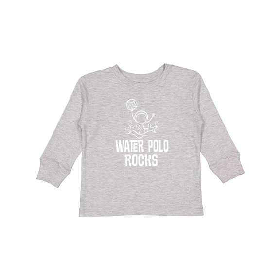 Inktastic Water Polo Rocks Sports Team Boys or Girls Long Sleeve Toddler T-Shirt
