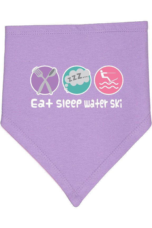 Water Skiing Eat Sleep Water Ski Baby Bandana Bib