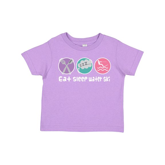Inktastic Water Skiing Eat Sleep Water Ski Girls Toddler T-Shirt