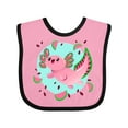 thumbnail image 1 of Inktastic Watermelon Axolotl Boys or Girls Baby Bib, 1 of 4
