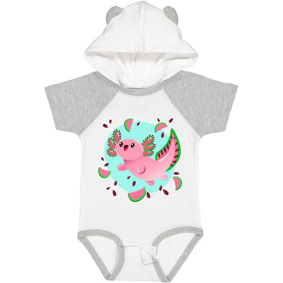 Inktastic Watermelon Axolotl Boys or Girls Baby Bodysuit