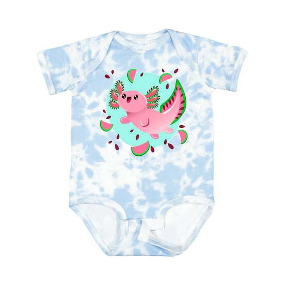 Inktastic Watermelon Axolotl Boys or Girls Baby Bodysuit