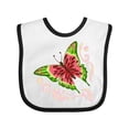 thumbnail image 1 of Inktastic Watermelon Butterfly Boys or Girls Baby Bib, 1 of 4