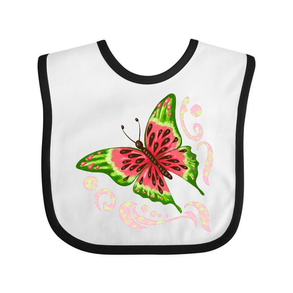 Inktastic Watermelon Butterfly Boys or Girls Baby Bib