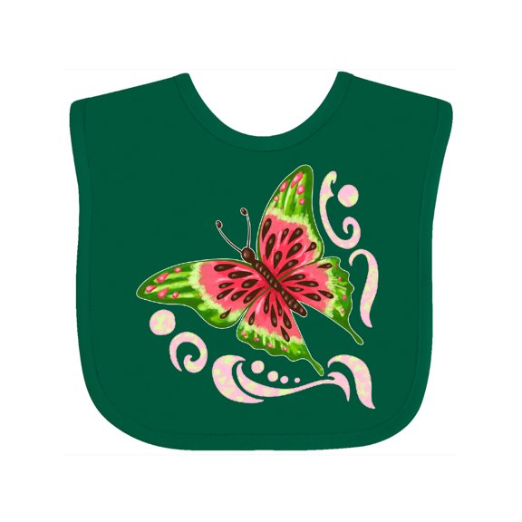 Inktastic Watermelon Butterfly Boys or Girls Baby Bib
