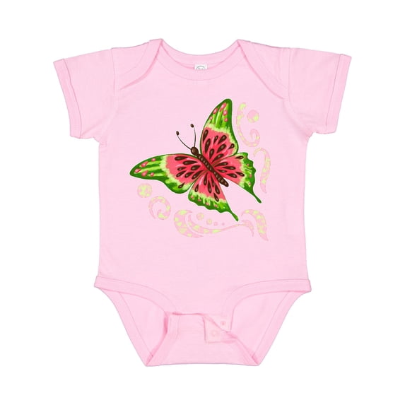 Inktastic Watermelon Butterfly Boys or Girls Baby Bodysuit
