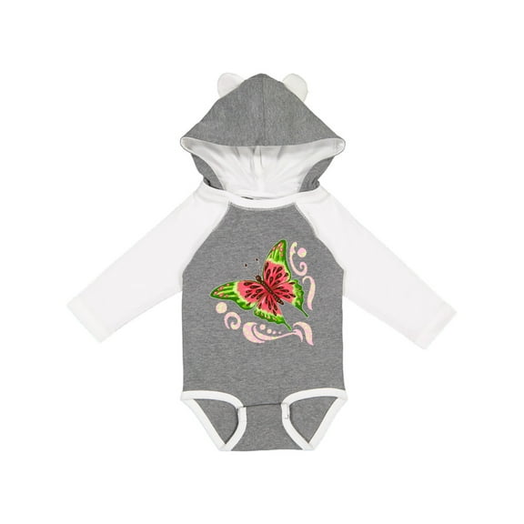 Inktastic Watermelon Butterfly Boys or Girls Long Sleeve Baby Bodysuit