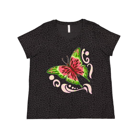 Inktastic Watermelon Butterfly Women's Plus Size T-Shirt