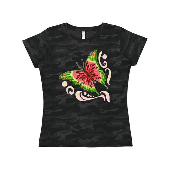 Inktastic Watermelon Butterfly Women's T-Shirt