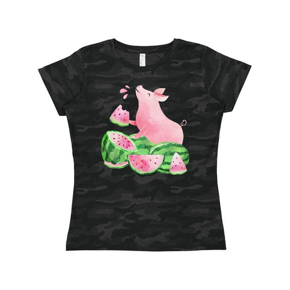Inktastic Watermelon Piggy Women's T-Shirt