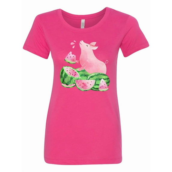 Inktastic Watermelon Piggy Women's T-Shirt