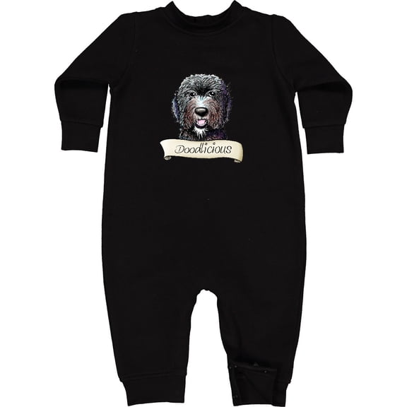 Inktastic Wb Black Doodle Baby Fleece Romper