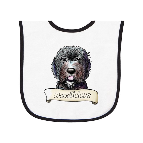 Inktastic Wb Black Doodle Baby Terry Cloth Bib