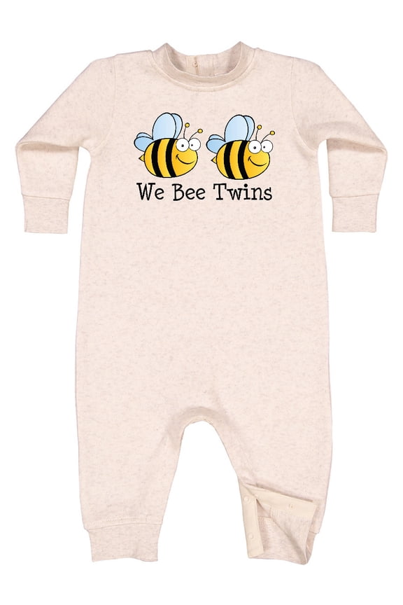 We Bee Twins Baby Fleece Romper