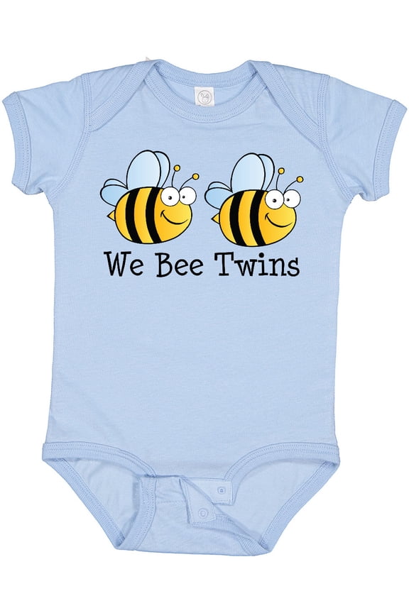 We Bee Twins Boys or Girls Baby Bodysuit