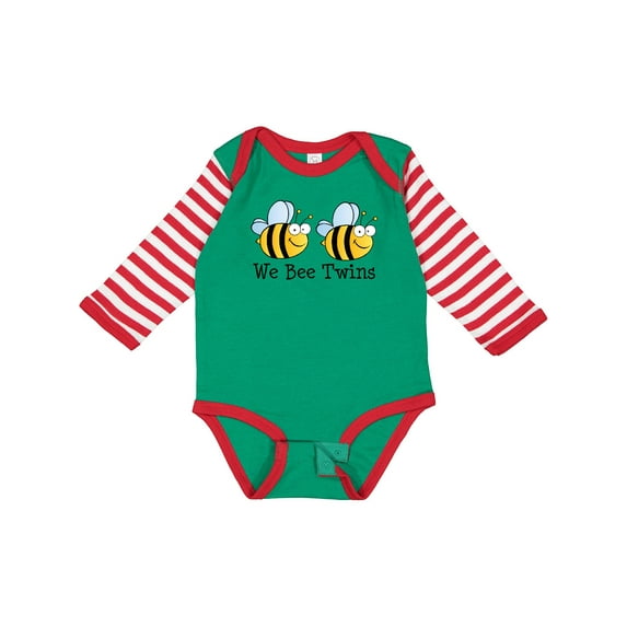 Inktastic We Bee Twins Boys or Girls Long Sleeve Baby Bodysuit