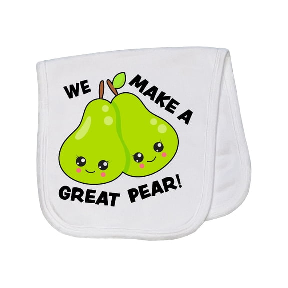 Inktastic We Make a Great Pear Valentine Baby Burp Cloth