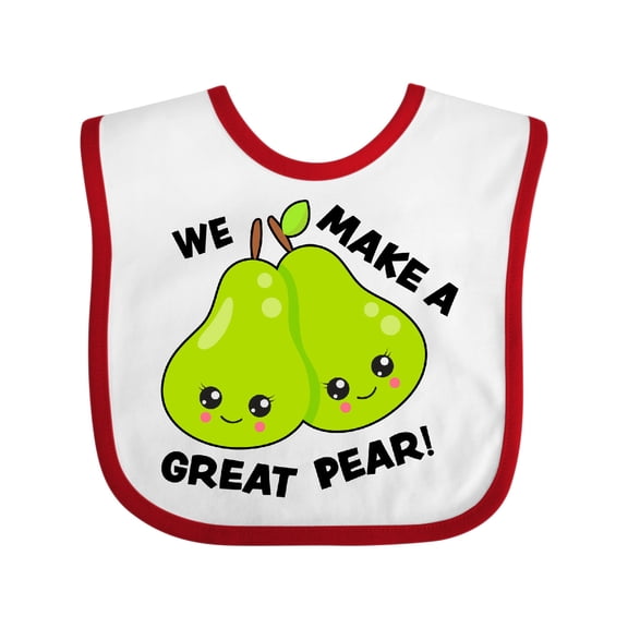 Inktastic We Make a Great Pear Valentine Girls Baby Bib