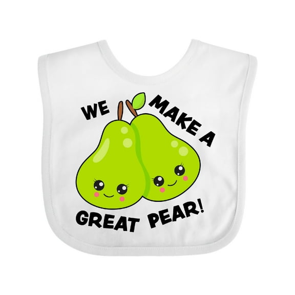 Inktastic We Make a Great Pear Valentine Girls Baby Bib