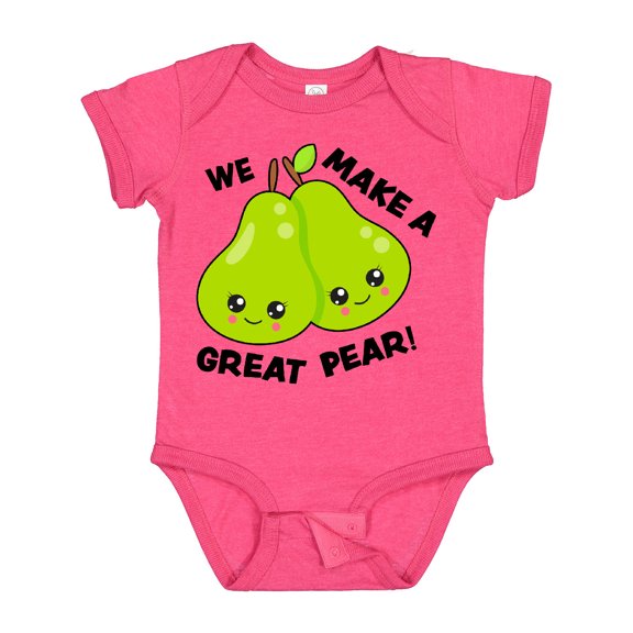 Inktastic We Make a Great Pear Valentine Girls Baby Bodysuit